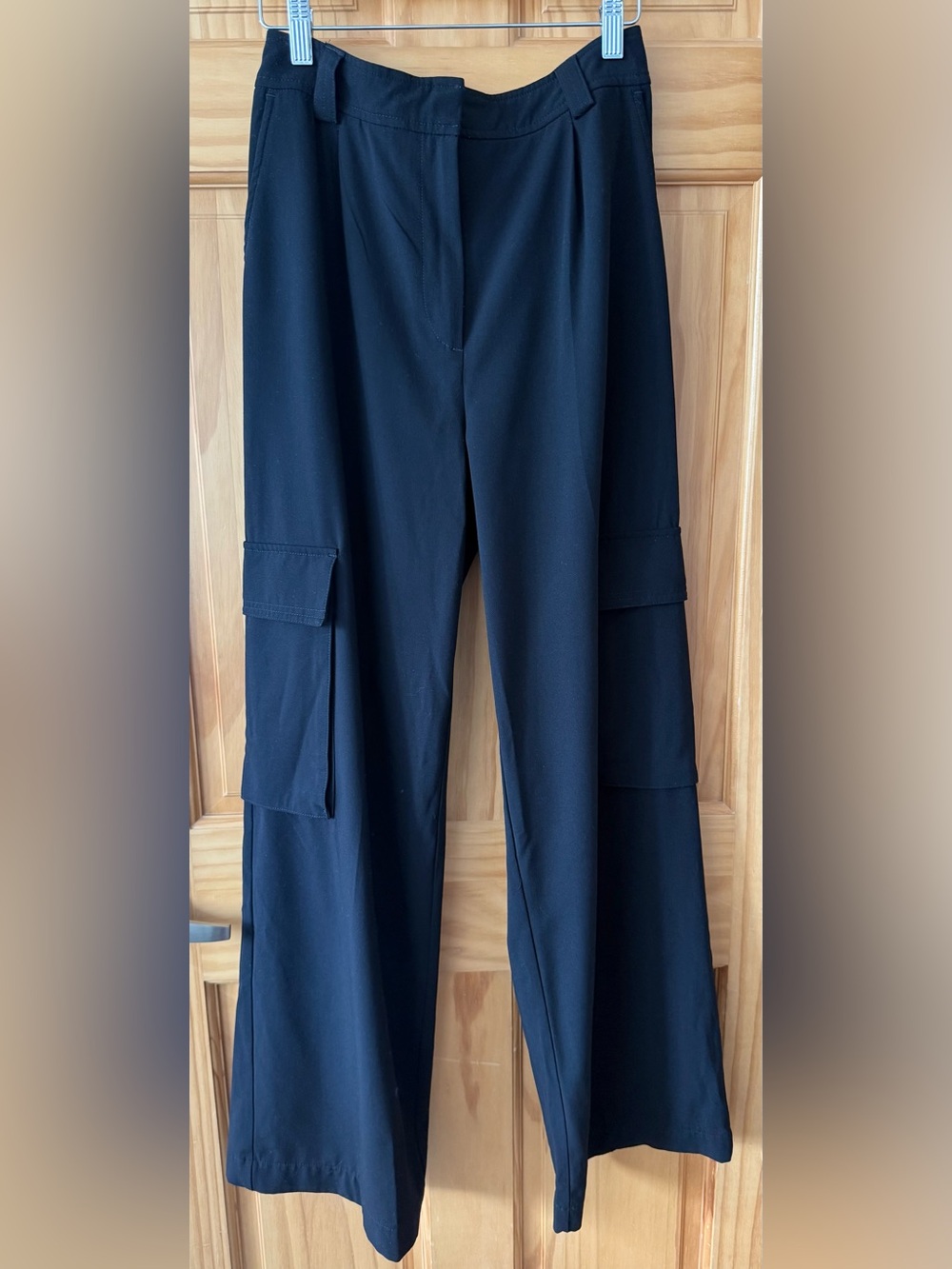 Dynamite Black Wide-Leg Cargo Pants